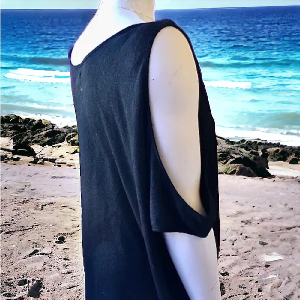 Hosanna Cold Shoulder Tunic Top Asymmetrical Flowing